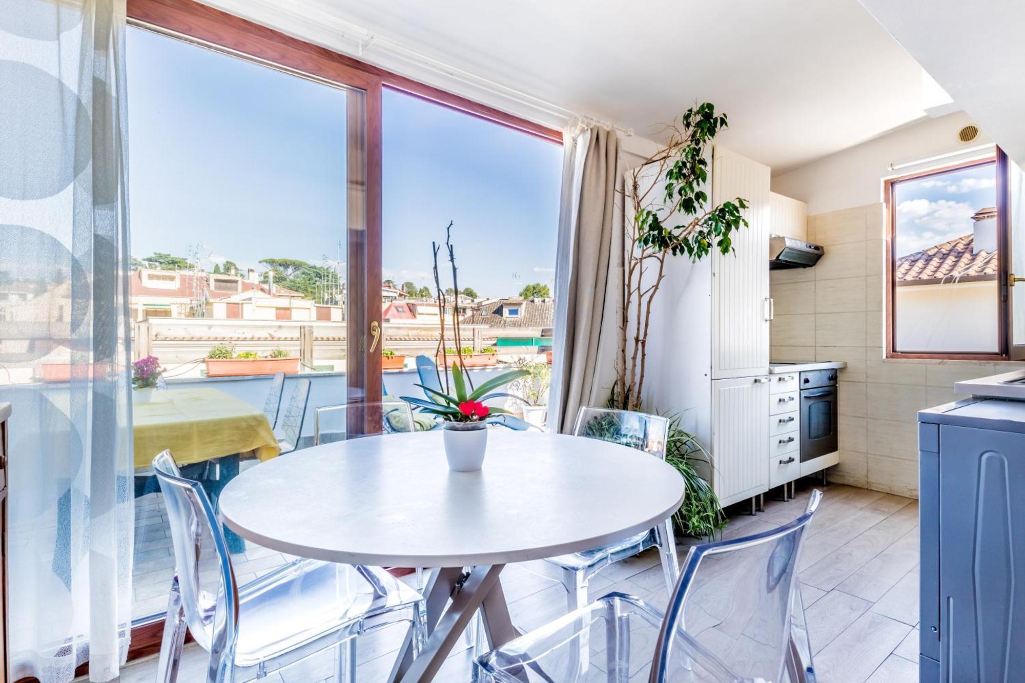 Attico Trilocale In Zona Farnesina Apartment Roma Ngoại thất bức ảnh